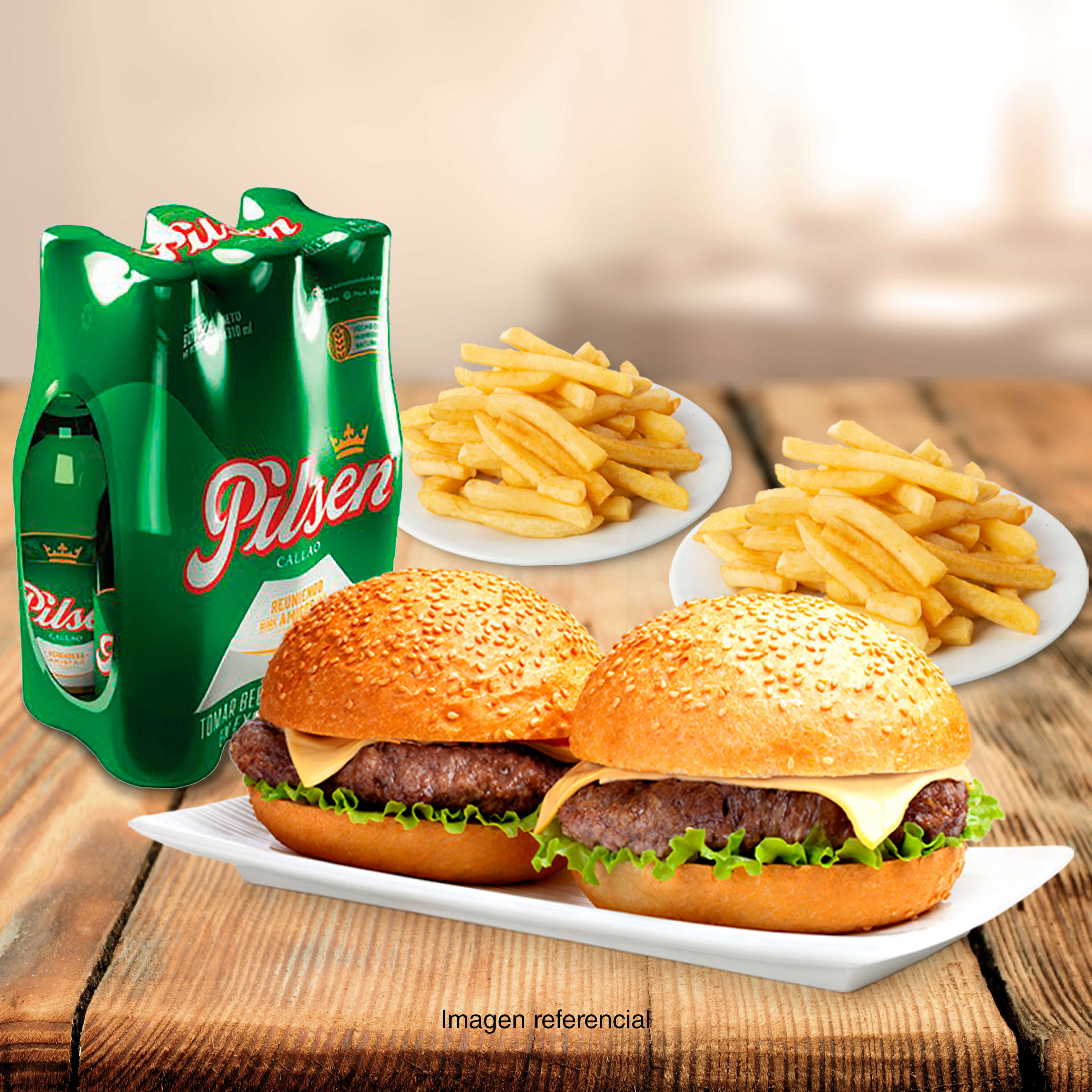 PROMO 2 BURGER + SIX PACK