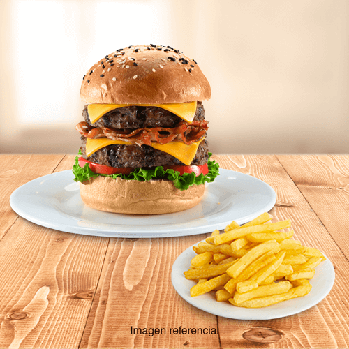 ROKY´S BURGER EXTREMA + PAPAS FRITAS