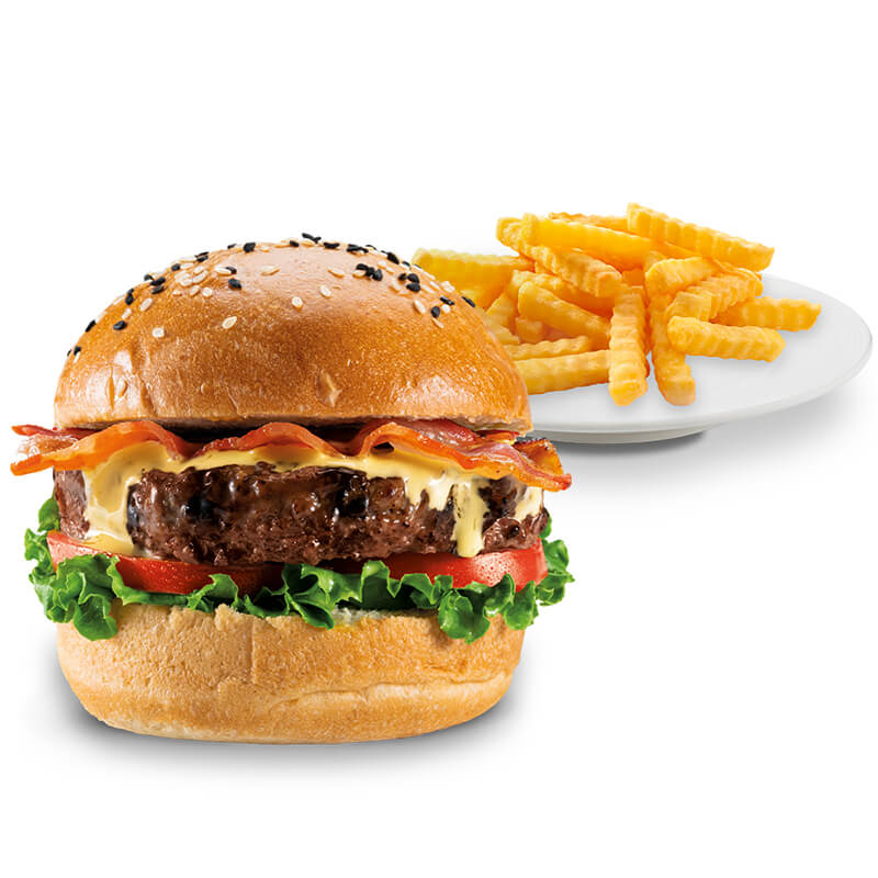 HAMBURGUESA SUPREMA + PAPAS