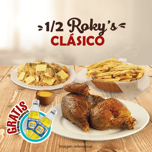 1/2 ROKYS CLASICO + GRATIS 2 GASEOSAS PERSONALES
