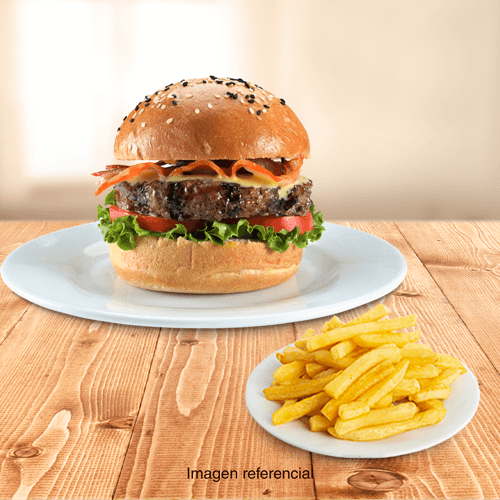 ROKY´S BURGER SUPREMA + PAPAS FRITAS